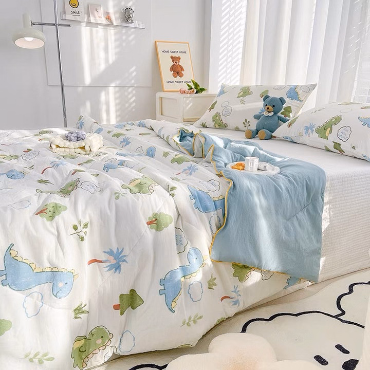 Chăn Hè Cotton Đũi Hàn Quốc Chần Bông Xơ Đậu Nành Mềm Mại 2×2,3M Cbt677 - Bechip - Ảnh 9