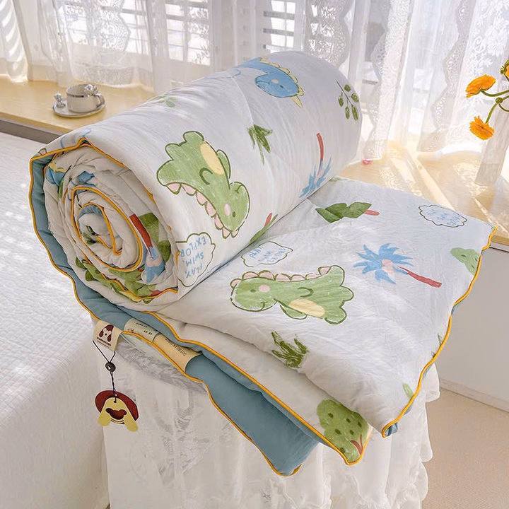 Chăn Hè Cotton Đũi Hàn Quốc Chần Bông Xơ Đậu Nành Mềm Mại 2×2,3M Cbt677 - Bechip - Ảnh 10