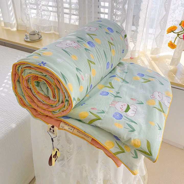 Chăn Hè Cotton Đũi Hàn Quốc Chần Bông Xơ Đậu Nành Mềm Mại 2×2,3M Cbt677 - Bechip - Ảnh 13