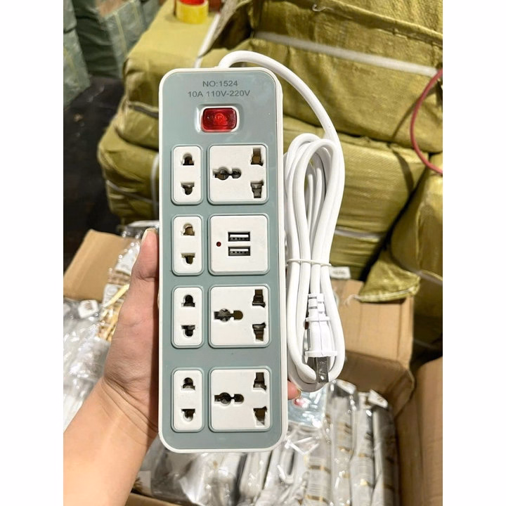 Ổ Cắm Điện No1524 (7 Lỗ Cắm + 2 Usb) Dây Dài 3M -Su - Ảnh 3