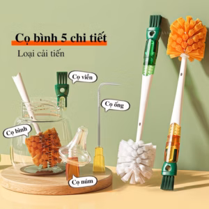 Cọ Bình Sữa 5In1 Loại Cải Tiến Vệ Sinh Nhanh Chóng Dễ Dàng Phù Hợp Với Mọi Loại Bình 55784 - Lady'S Passion
