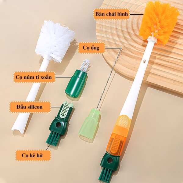Cọ Bình Sữa 5In1 Loại Cải Tiến Vệ Sinh Nhanh Chóng Dễ Dàng Phù Hợp Với Mọi Loại Bình 55784 - Lady'S Passion - Ảnh 5