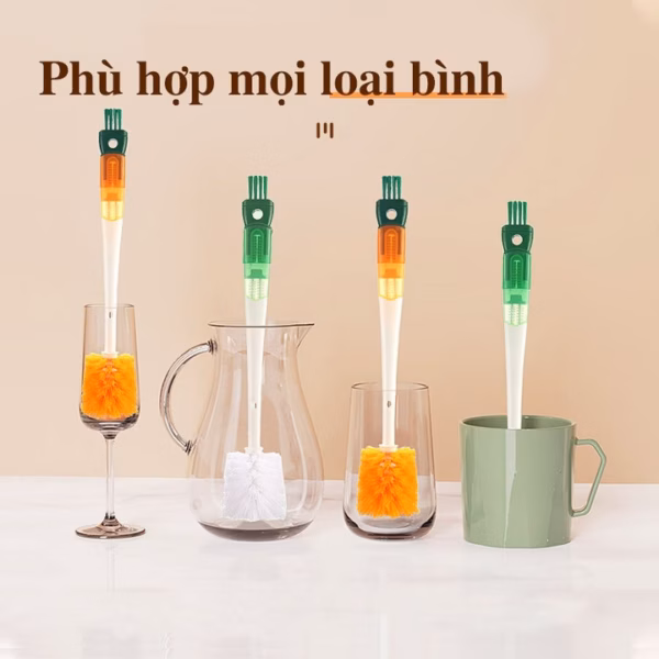 Cọ Bình Sữa 5In1 Loại Cải Tiến Vệ Sinh Nhanh Chóng Dễ Dàng Phù Hợp Với Mọi Loại Bình 55784 - Lady'S Passion - Ảnh 4