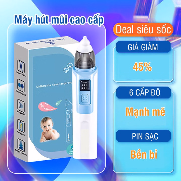 Máy Hút Mũi Làm Sạch Mũi Cho Bé Thế Hệ Mới 6 Cấp Độ Hút, Sạc Pin Usb 55957 - Lady'S Passion