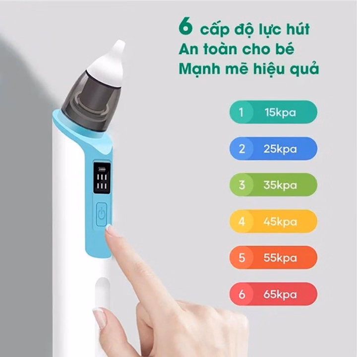 Máy Hút Mũi Làm Sạch Mũi Cho Bé Thế Hệ Mới 6 Cấp Độ Hút, Sạc Pin Usb 55957 - Lady'S Passion - Ảnh 7
