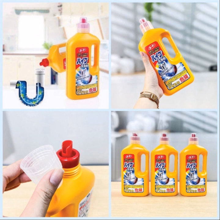 Nước Thông Tắc Cống Đường Ống, Bồn Cầu, Bồn Rửa Bát,.. Nội Địa Nhật Bản 800G Ctb683 - Bechip - Ảnh 2