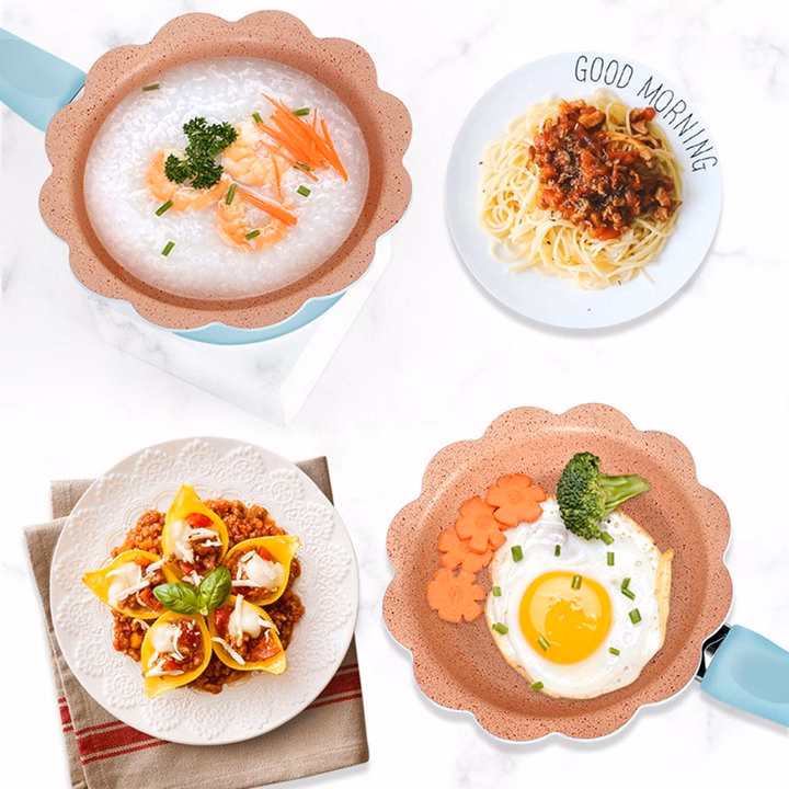 Bộ Nồi Chảo Nấu Hấp Cho Bé Ăn Dặm Chống Dính Kèm Xửng Hấp Hàng Cao Cấp Loại 1 55776 - Lady'S Passion - Ảnh 6