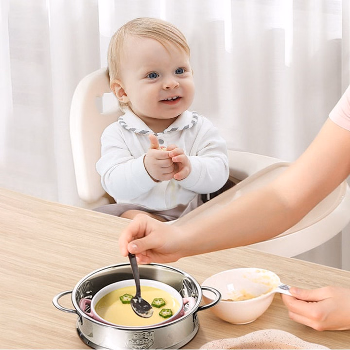 Bộ Nồi Chảo Nấu Hấp Cho Bé Ăn Dặm Chống Dính Kèm Xửng Hấp Hàng Cao Cấp Loại 1 55776 - Lady'S Passion - Ảnh 3