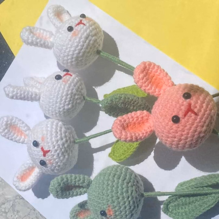 Hoa Len Bò Sữa, Pikachu, Nấm, Chuột, Gà, Thỏ,... Handmade Yukishop Yk30 - Ảnh 6