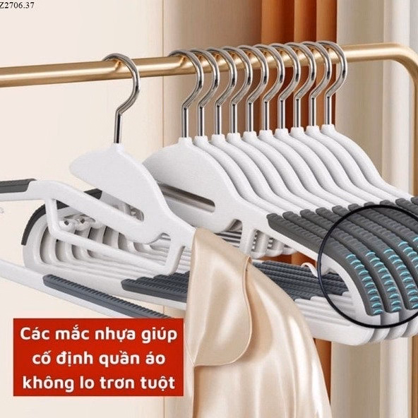 Combo 10 Móc Treo Quần Áo Chống Trượt Xoay 360 Độ - Su - Ảnh 4