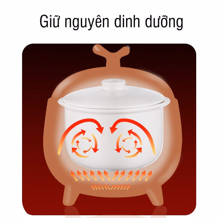 Nồi Nấu Cháo Chậm Topwow Giữ Nguyên Hương Vị, Dinh Dưỡng Của Món Ăn Cho Bé 40118 - Lady'S Passion - Ảnh 2