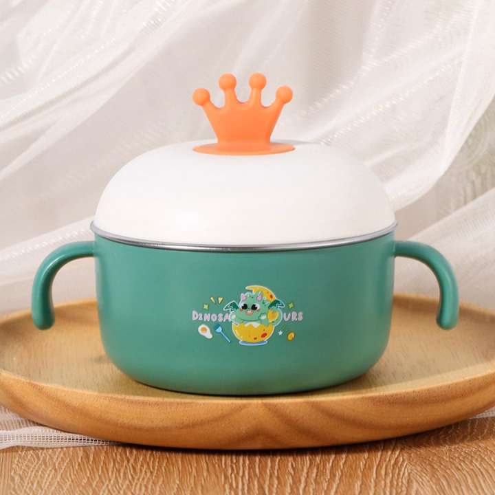 Bát Ăn Dặm Inox Cho Bé Giữ Nhiệt Tốt Có Tay Cầm Vương Miệng 56050 - Lady'S Passion - Ảnh 9