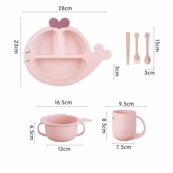Bộ Dụng Cụ Ăn Dặm Lúa Mạch 6 Món Cho Bé 55760 - Lady'S Passion - Ảnh 11