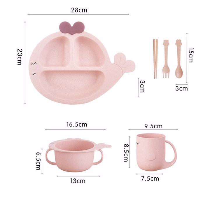 Bộ Dụng Cụ Ăn Dặm Lúa Mạch 6 Món Cho Bé 55760 - Lady'S Passion - Ảnh 11