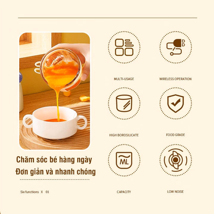 Máy Xay Đa Năng Chigo 6 Lưỡi 55758 - Lady'S Passion - Ảnh 2