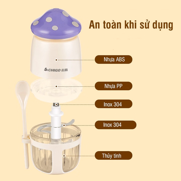 Máy Xay Đa Năng Chigo 6 Lưỡi 55758 - Lady'S Passion - Ảnh 4