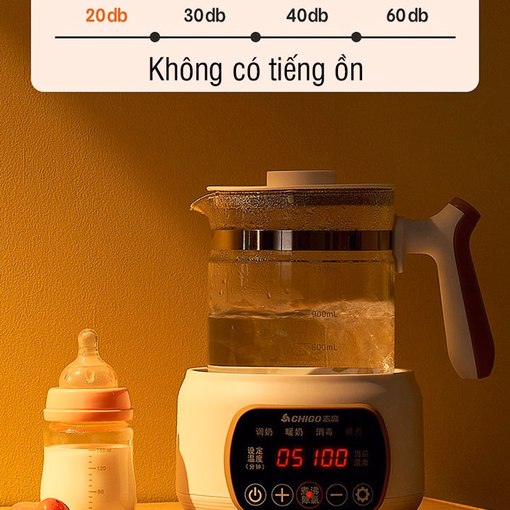 Máy Đun Nước Pha Sữa Cho Bé Đa Chức Năng Chigo 55757 - Lady'S Passion - Ảnh 4