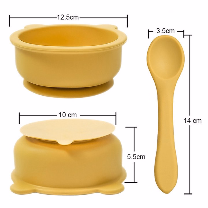 Bát Ăn Cho Bé Chống Đổ Kèm Thìa Silicon 57041 - Lady'S Passion - Ảnh 3