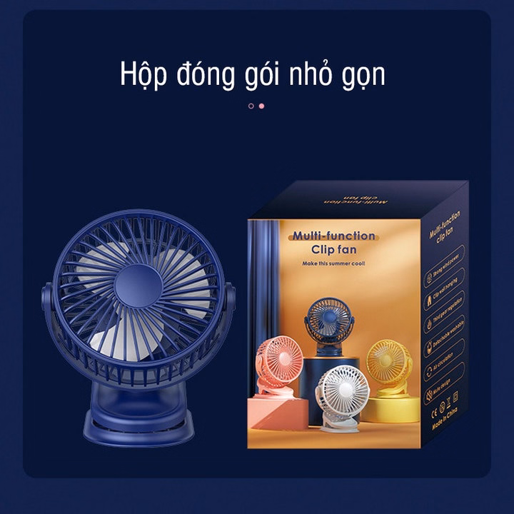Quạt Mini Kẹp Bàn Xoay 360 Độ 4000Ah 56271 - Lady'S Passion - Ảnh 4