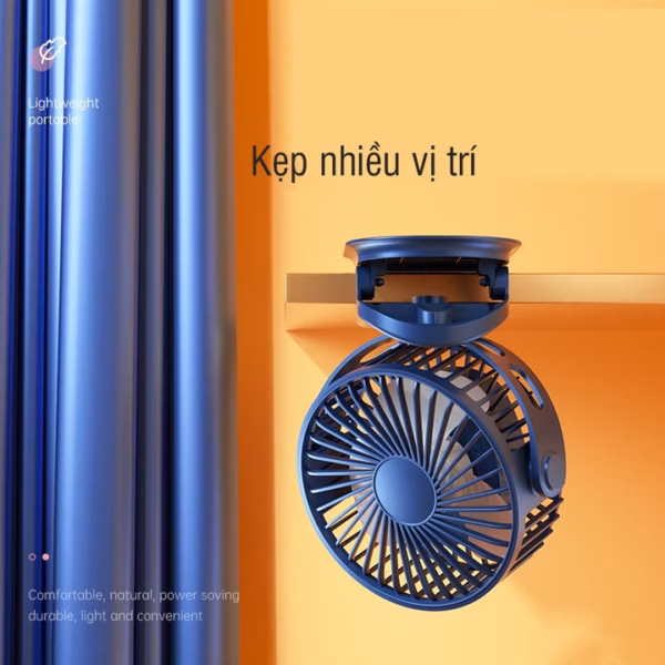 Quạt Mini Kẹp Bàn Xoay 360 Độ 4000Ah 56271 - Lady'S Passion - Ảnh 8