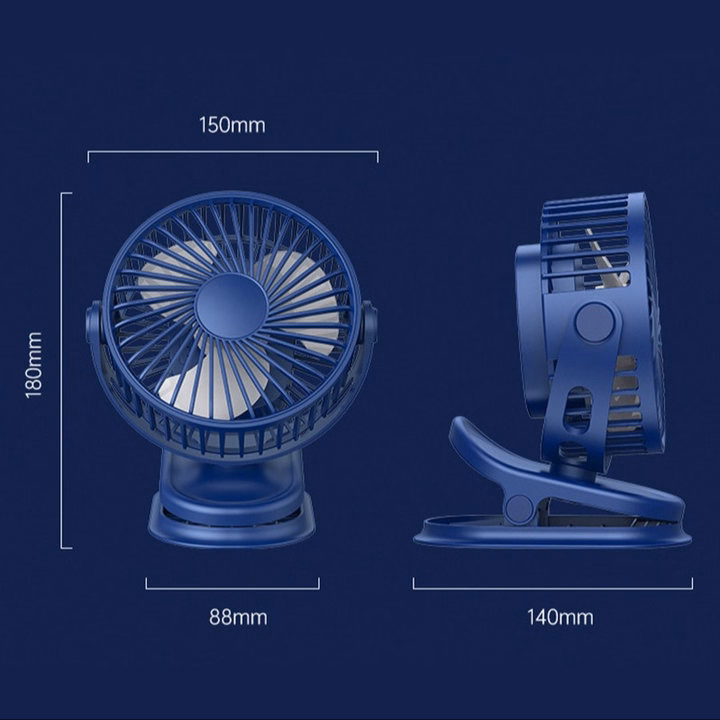 Quạt Mini Kẹp Bàn Xoay 360 Độ 4000Ah 56271 - Lady'S Passion - Ảnh 9