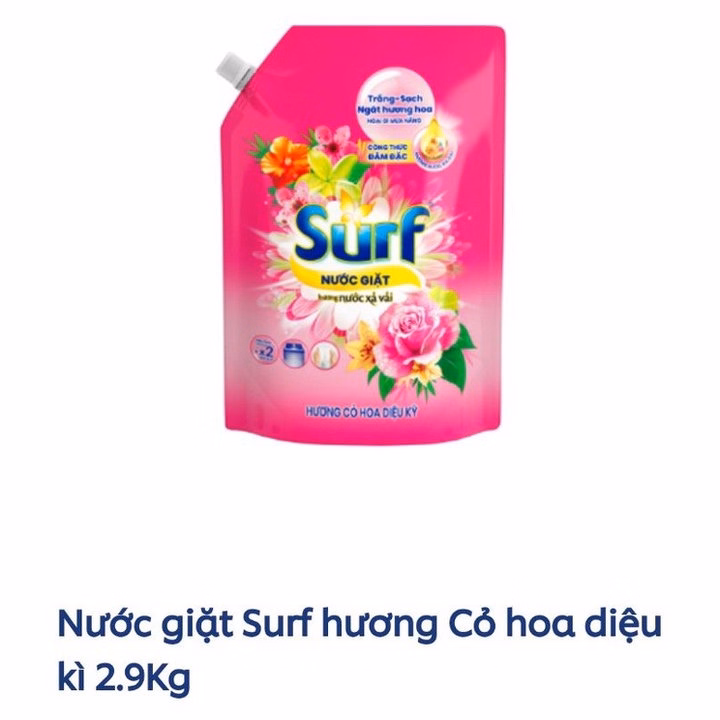 Nước Giặt Surf Chính Hãng Công Thức Đậm Đặc 2.9 Kg Ctb11 - Bechip - Ảnh 2
