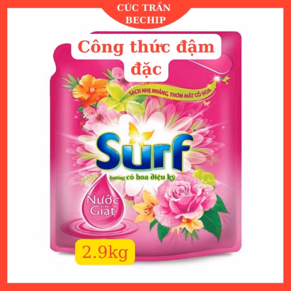 Nước Giặt Surf Chính Hãng Công Thức Đậm Đặc 2.9 Kg Ctb11 - Bechip