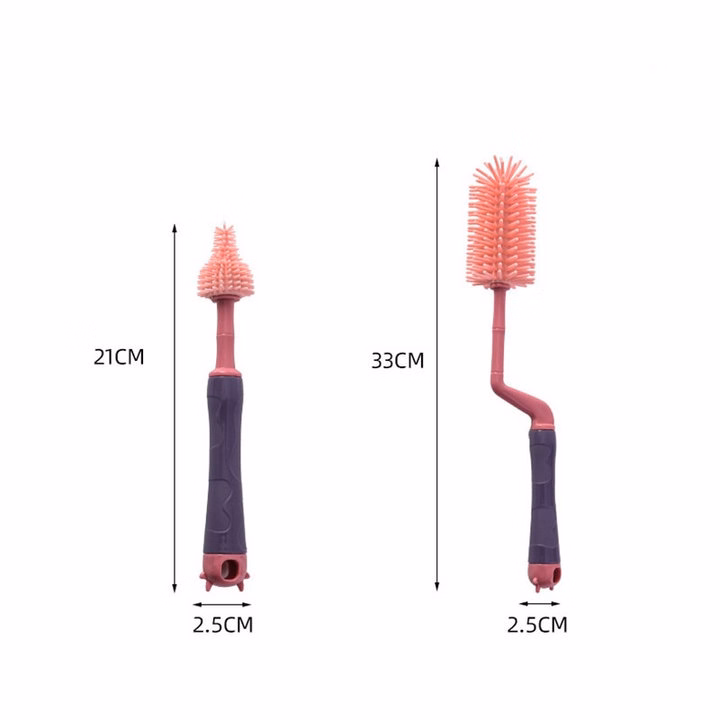 Cọ Bình Sữa Silicon Xoay 360 Độ 3 Chi Tiết 56961 - Lady'S Passion - Ảnh 2