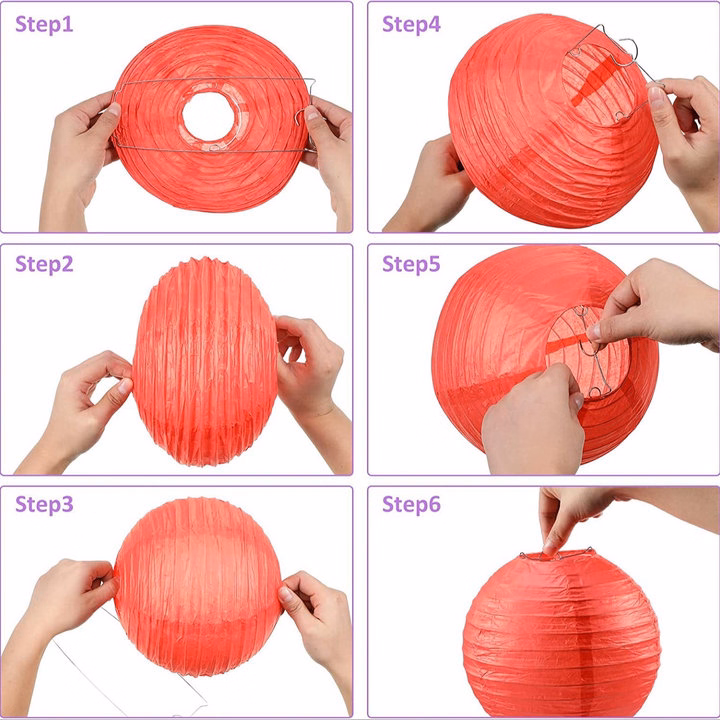Lồng Đèn Vải Trang Trí Hình Tròn Size 20Cm 55804 - Lady'S Passion - Ảnh 10