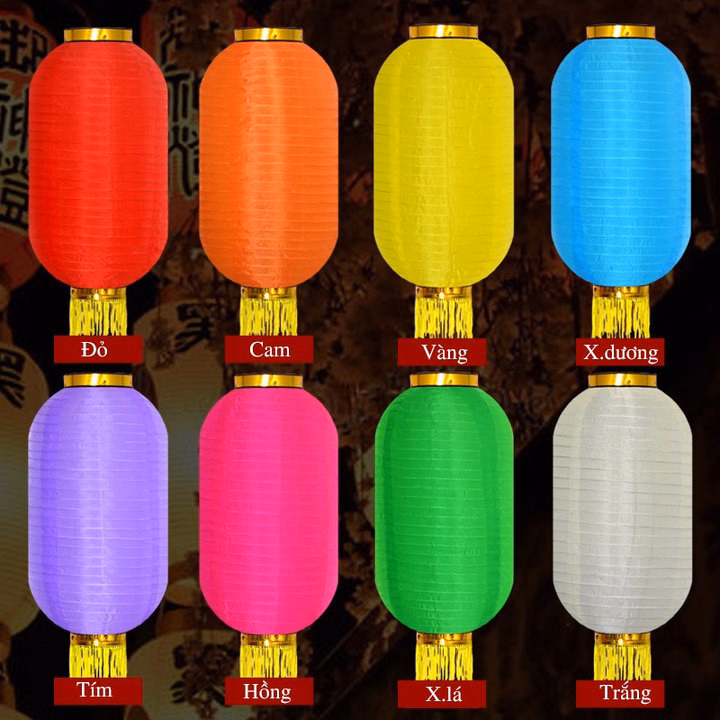 Sỉ Lồng Đèn Vải Trang Trí Hình Trụ Size 20Cm 55804 - Lady'S Passion - Ảnh 3