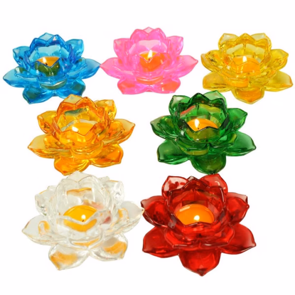 Khay Đế Đựng Nến Hoa Sen Thủy Tinh 55935 - Lady'S Passion - Ảnh 3