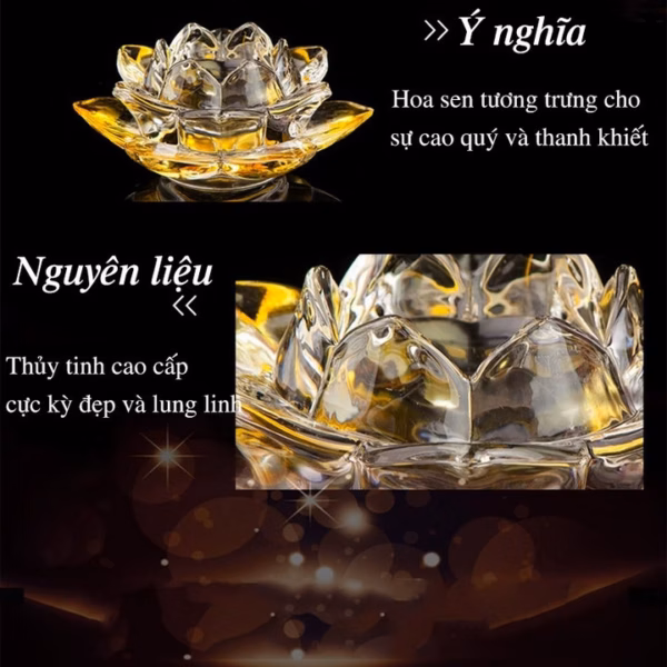 Khay Đế Đựng Nến Hoa Sen Thủy Tinh 55935 - Lady'S Passion - Ảnh 7