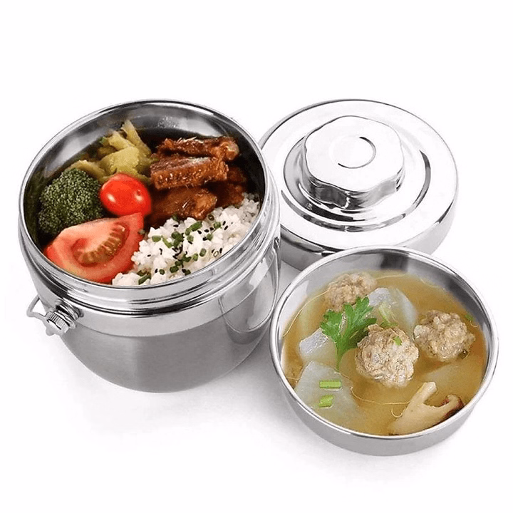 Hộp Cơm Giữ Nhiệt 2 Ngăn, Cặp Lồng Bom Xuất Hàn 1,5L Ctb398 - Bechip - Ảnh 3