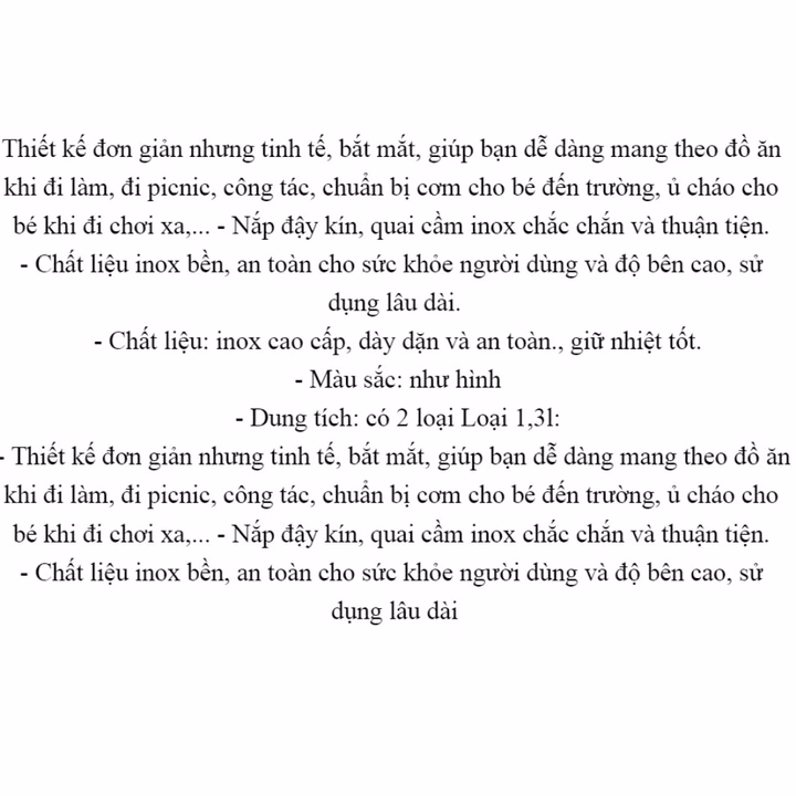 Hộp Cơm Giữ Nhiệt 2 Ngăn, Cặp Lồng Bom Xuất Hàn 1,5L Ctb398 - Bechip - Ảnh 11