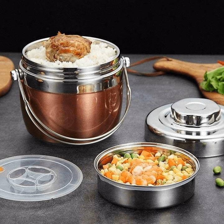 Hộp Cơm Giữ Nhiệt 2 Ngăn, Cặp Lồng Bom Xuất Hàn 1,5L Ctb398 - Bechip - Ảnh 7