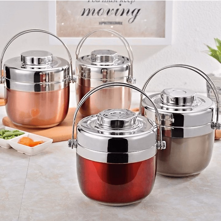 Hộp Cơm Giữ Nhiệt 2 Ngăn, Cặp Lồng Bom Xuất Hàn 1,5L Ctb398 - Bechip - Ảnh 8