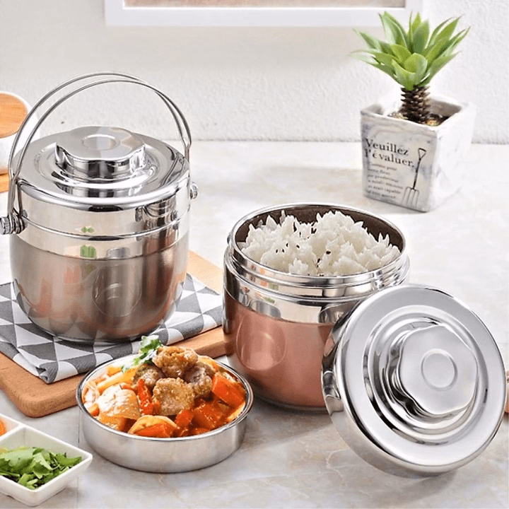 Hộp Cơm Giữ Nhiệt 2 Ngăn, Cặp Lồng Bom Xuất Hàn 1,5L Ctb398 - Bechip - Ảnh 9