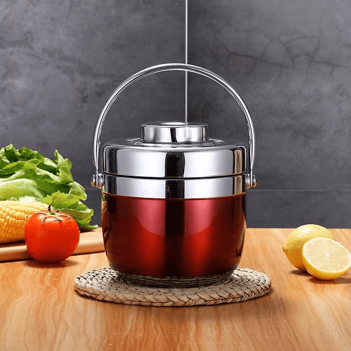 Hộp Cơm Giữ Nhiệt 2 Ngăn, Cặp Lồng Bom Xuất Hàn 1,5L Ctb398 - Bechip - Ảnh 10