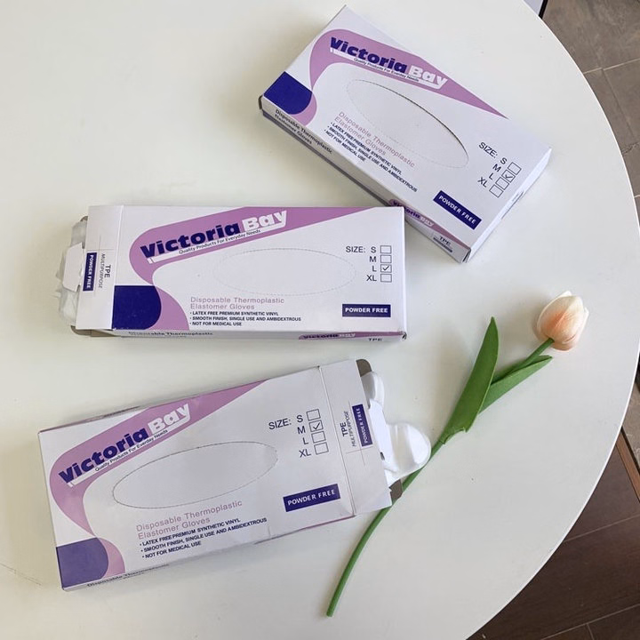 Hộp 100 Găng Tay, Bao Tay Nilon Dùng 1 Lần Tiện Lợi - Su - Ảnh 2