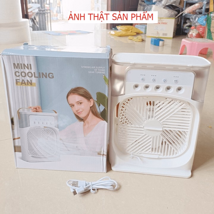 Quạt Điều Hòa Phun Sương, Quạt Điều Hòa Hơi Nước Để Bàn Kèm Đèn Led 7 Màu Ctb196 - Bechip - Ảnh 20