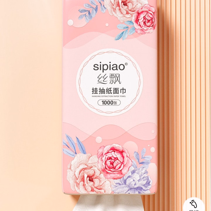 Thùng 10 Bịch Giấy Rút Sipiao Chef&Chef Tq-Hoa Hồng - Gdn - Ảnh 2