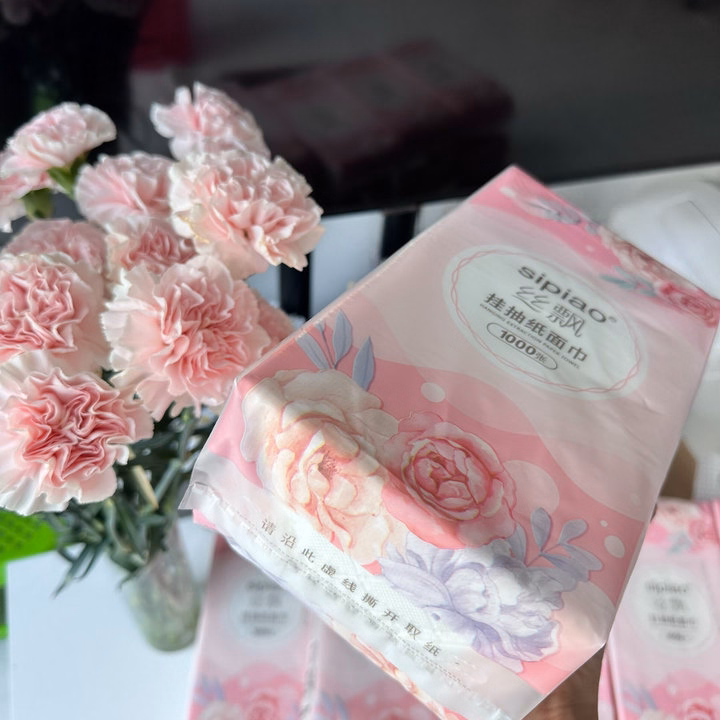 Thùng 10 Bịch Giấy Rút Sipiao Chef&Chef Tq-Hoa Hồng - Gdn - Ảnh 3