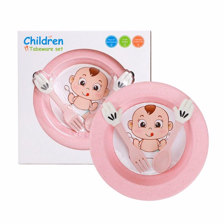 Đĩa Kèm Thìa Dĩa Children Lúa Mạch An Toàn Cho Bé Ăn Dặm 00566 - Lady'S Passion - Ảnh 11