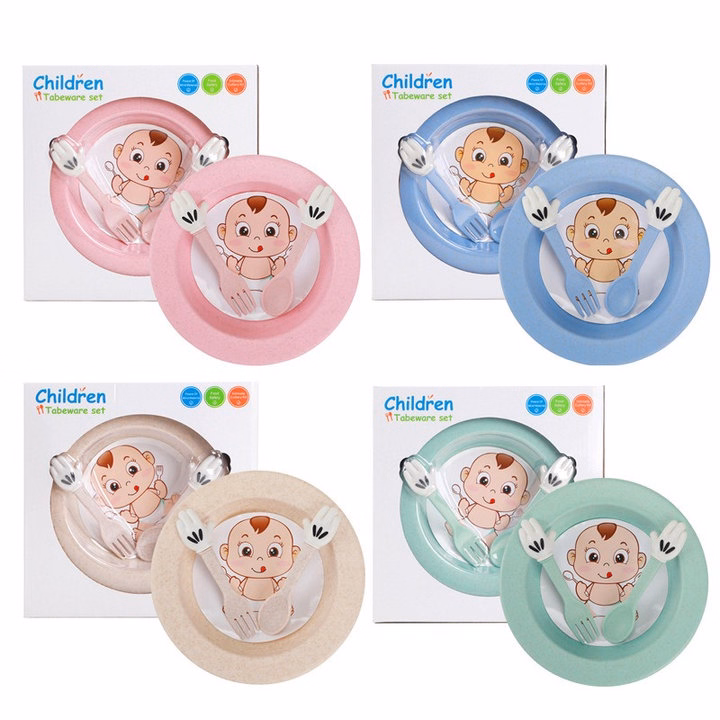 Đĩa Kèm Thìa Dĩa Children Lúa Mạch An Toàn Cho Bé Ăn Dặm 00566 - Lady'S Passion - Ảnh 12