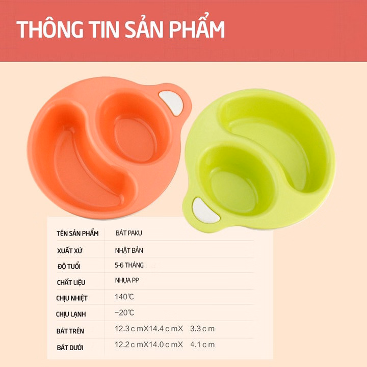 Bát Ăn Dặm Chia Ngăn Paku Inomata 2 Tầng Tiện Lợi 12730 - Lady'S Passion - Ảnh 4