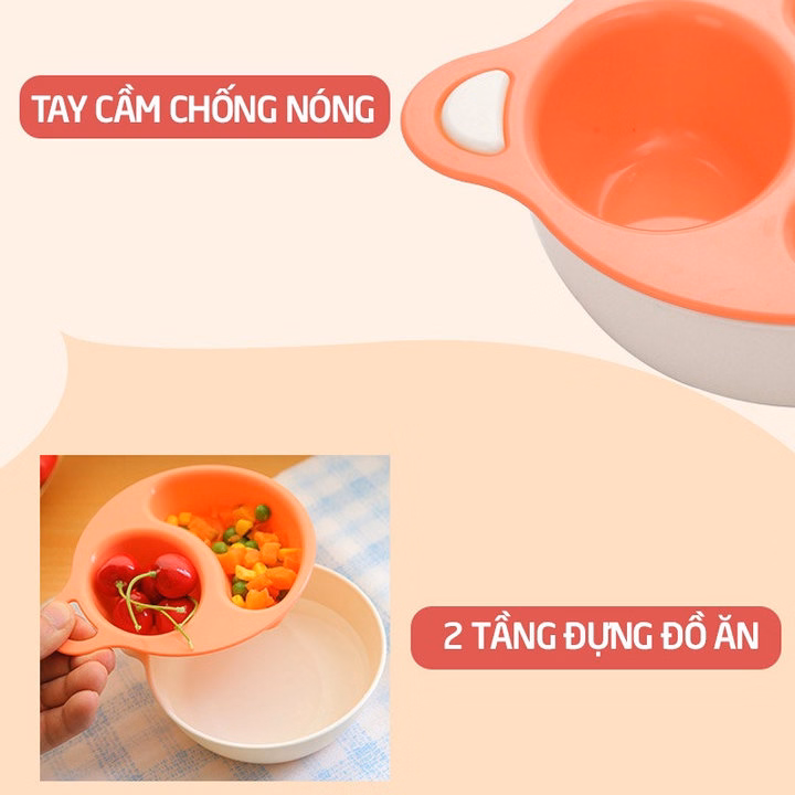 Bát Ăn Dặm Chia Ngăn Paku Inomata 2 Tầng Tiện Lợi 12730 - Lady'S Passion - Ảnh 8