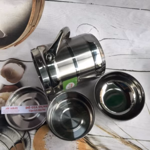 Cặp Lồng Inox Cao Cấp Camen Đựng Cơm Bát Úp Inox 304 Giữ Nhiệt - Su