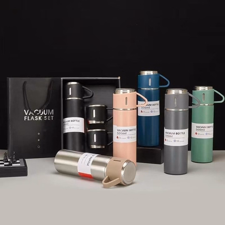 Set Bình Giữ Nhiệt Inox 304 Kèm 2 Cốc - Ảnh 2