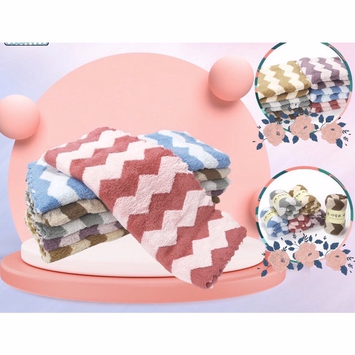 Khăn Mặt Bông Hàn 25X50Cm - Ảnh 3