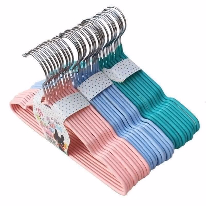 Set 10 Móc Treo Quần Áo Inox Bọc Nhựa - Ảnh 3